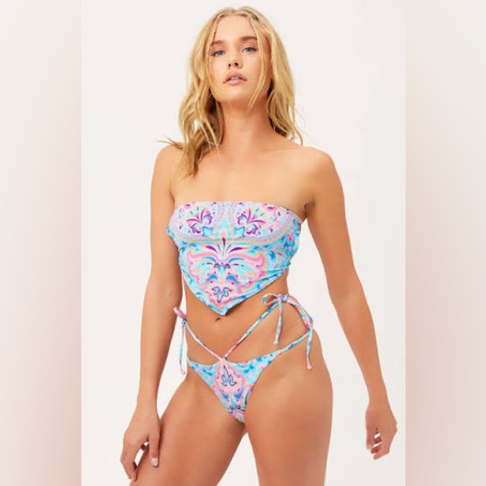 NWT Frankie’s Bikinis Halo Strapless Bikini Set size XS - Picture 2 of 12